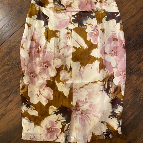 Spiegel 100% Silk Floral Blouse & Skirt Set – Size 10 Top / 6 Skirt - Picture 7 of 16